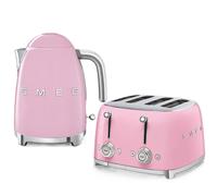 Smeg 50's Style Kettle And 4 Slice Toaster In Pink Pink