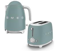 Smeg EEJB289 Breakfast Set,1.7L, 300W Emerald Green Kettle and 2 Slice Emerald Green Toaster, KLF03EGMUK/TSF01EGMUK