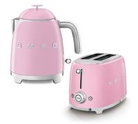 Smeg 50s Style Mini Kettle and Toaster Medium Pink