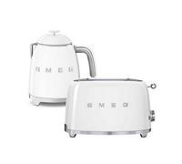 Smeg 50's Style Mini Kettle and 2 Slice Toaster in White