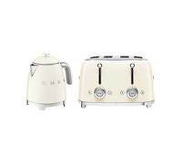 Smeg 50's Style Mini Kettle and 4 Slice Toaster in Cream