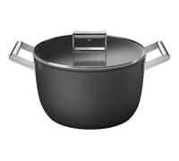 Smeg CKFC2611BLM Casserole Pan 26cm and Lid Black, Non-Stick, Aluminium, Patented Base