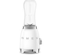 Smeg PBF01WHUK Retro 50s Style Personal Blender, 2 x Bottles-To-Go, 2 Speed Settings, 600ml, 300W, White