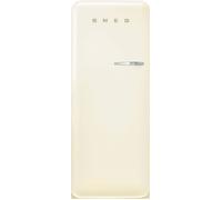 Smeg 50s Style Retro Left Hand Hinge FAB28LCR6UK 153cm High Small Fridge with Ice Box - Cream - C Rated, Cream