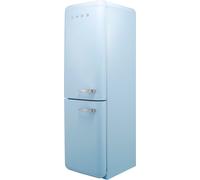 Smeg 50s Style Retro Left Hand Hinge FAB32LPB5UK 197cm 60/40 Frost Free Fridge Freezer - Pastel Blue - D Rated, Blue