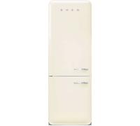 Smeg 50s Style Retro Left Hand Hinge FAB38LCR6 205cm High Frost Free Fridge Freezer - Cream - D Rated