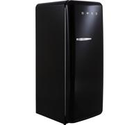 Smeg 50s Style Retro Right Hand Hinge FAB28RBL5UK 153cm Small Fridge - Black - D Rated, Black