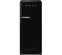 Smeg 50s Style Retro Right Hand Hinge FAB28RBL6UK 153cm Small Fridge with Ice Box - Black Black