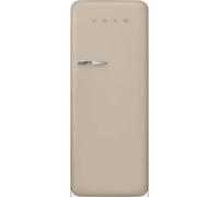 Smeg 50s Style Retro Right Hand Hinge FAB28RDPP6 153cm Small Fridge with Ice Box - Perfectly Pale - C Rated, Cream