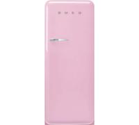 Smeg 50s Style Retro Right Hand Hinge FAB28RPK6 153cm Small Fridge with Ice Box - Pink - C Rated, Pink