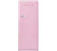 Smeg 50s Style Retro Right Hand Hinge FAB28RPK6 153cm Small Fridge with Ice Box - Pink - C Rated, Pink