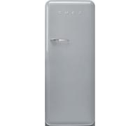 Smeg 50s Style Retro Right Hand Hinge FAB28RSV6 153cm Small Fridge with Ice Box - Silver - C Rated, Silver