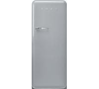 Smeg 50s Style Retro Right Hand Hinge FAB28RSV6 153cm Small Fridge with Ice Box - Silver - C Rated, Silver