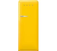 Smeg 50s Style Retro Right Hand Hinge FAB28RYW6 153cm Small Fridge with Ice Box - Yellow - C Rated, Yellow
