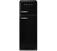 Smeg 294 Litre Fifties Style Right Hand Hinge 70/30 Fridge Freezer - Black