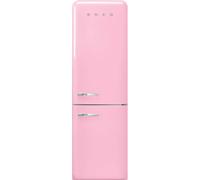 Smeg 50s Style Retro Right Hand Hinge FAB32RPK5UK 197cm 60/40 No Frost Fridge Freezer - Pink - D Rated, Pink