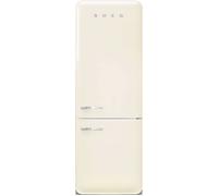 Smeg 50s Style Retro Right Hand Hinge FAB38RCR6 205cm High Frost Free Fridge Freezer - Cream - D Rated