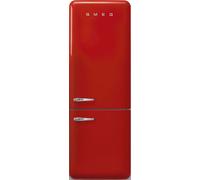 Smeg 50s Style Retro Right Hand Hinge FAB38RRD6 205cm Frost Free Fridge Freezer - Red - D Rated, Red