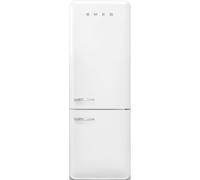 Smeg 50s Style Retro Right Hand Hinge FAB38RWH5 205cm 70/30 Frost Free Fridge Freezer - White - E Rated, White