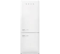 Smeg 50s Style Retro Right Hand Hinge FAB38RWH6 205cm High Frost Free Fridge Freezer - White - D Rated