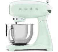 Smeg SMF05PGUK Stand Mixer in Pastel Green, 4.8L Stainless Steel Bowl, 1000W, Safety Auto Cut Off