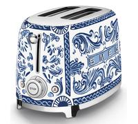 Smeg 50s Style TSF01DGBUK Dolce & Gabbana Blue Mediterraneo 2-Slice Toaster