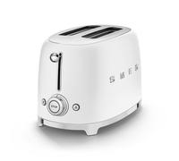 SMEG 50's Style TSF01WHMUK 2-Slice Toaster - Matte White, White