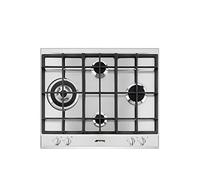 Smeg 60cm 4 Burner Gas Hob with Ultra Rapid Burner - Stainless Steel