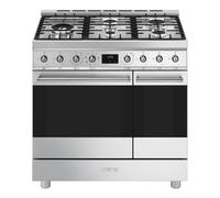Smeg 90cm Dual Fuel Range Cooker - Stainless