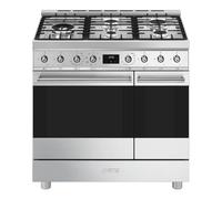 Smeg 90cm Dual Fuel Range Cooker - Stainless Steel