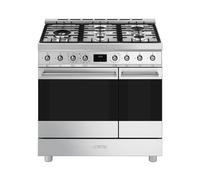 Smeg 90cm Dual Fuel Range Cooker - Stainless Steel
