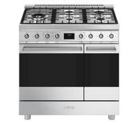 Smeg 90cm Symphony Pyrolytic Dual Fuel Range Cooker C92GPX2 Stainless Steel