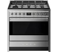 Smeg A90G001PX - 90cm Opera Dual Fuel Range Cooker with Pyro Oven Stainless Steel