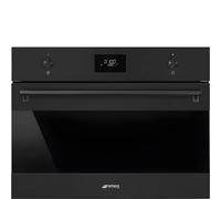 Smeg Classic SO4301M1N Built In Compact Electric Single Oven with Microwave Function - Matte Black, Black