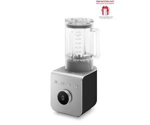 Smeg BLC02 Matte 50's Style High Performance Blender - Free Gift RRP £30! - Matte Black