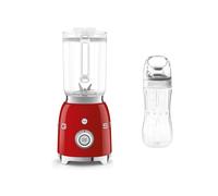 (Red) Smeg BLF03 Blender + BGF03 Bottle To Go Bundle