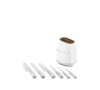 Smeg block knife set - White One Size