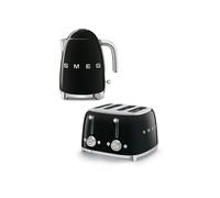 Smeg Bundle Set TSF03 4-Slice Toaster & KLF03 Kettle Bundle Set - Black