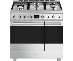 Smeg C92GMX2 - Stainless Steel 90cm Dual Fuel Range Cooker - Gas Hob - A Energy Rating