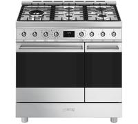 SMEG C92GPX2 90 cm Dual Fuel Pyrolytic Range Cooker - Stainless Steel, Stainless Steel