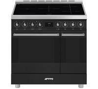 SMEG C92IPMB2 90 cm Electric Induction Pyrolytic Range Cooker - Matte Black, Black