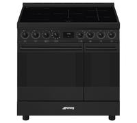 Smeg C92IPN2 90cm Classic Pyrolytic Induction Range Cooker - MATTE BLACK