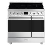 Smeg Symphony 90cm Electric Induction Range Cooker - Stainless Steel