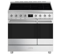 Smeg Symphony C92IPX2 90cm Electric Range Cooker with Induction Hob and Pyrolytic Cleaning - Stainless Steel - A/A Rated, Stainless Steel