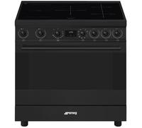 SMEG C9IMN2 90 cm Electric Induction Range Cooker - Black, Black