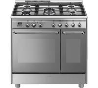 Smeg CG92PX9 Concert 90cm Dual Fuel Range Cooker - Stainless Steel
