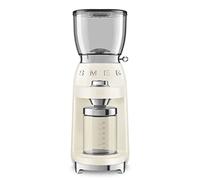 Smeg CGF01CRUK Coffee Grinder, Aluminium Construction, 50's Retro Style, 8 Programme Settings and 3 Grinding Grades, Cream