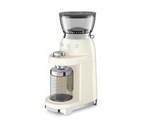 Smeg CGF03CRUK 50's Style Electric Coffee Grinder, Features a Conical Burr, 30 Bean Grinding Levels, Cream