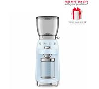 Smeg Cgf11 50's Retro Style Coffee Bean Grinder In Pale Blue Pale Blue