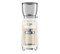 Smeg CGF11CRUK 50’s Style Design Electric Coffee Grinder with Conical Burrs, 30 Bean Grinding Levels, 150W, Cream